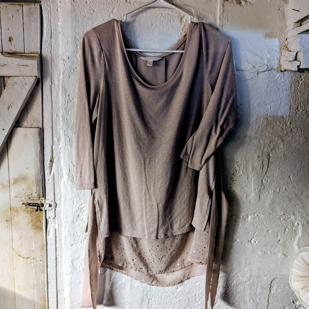 LC Lauren Conrad Light Pink Layered Tunic